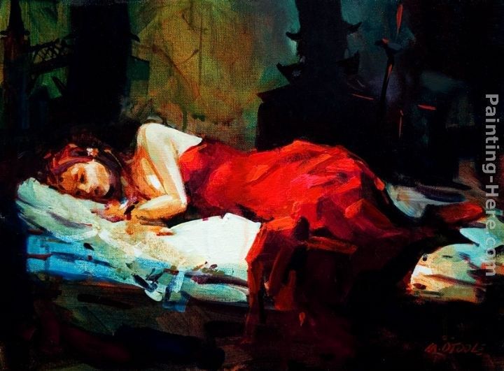 Michael O'Toole Sleeping Lady in Red